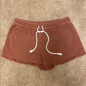Aerie rose/red shorts
